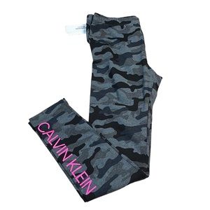 Calvin Klein Performance Big Girls Camo Leggings Size L